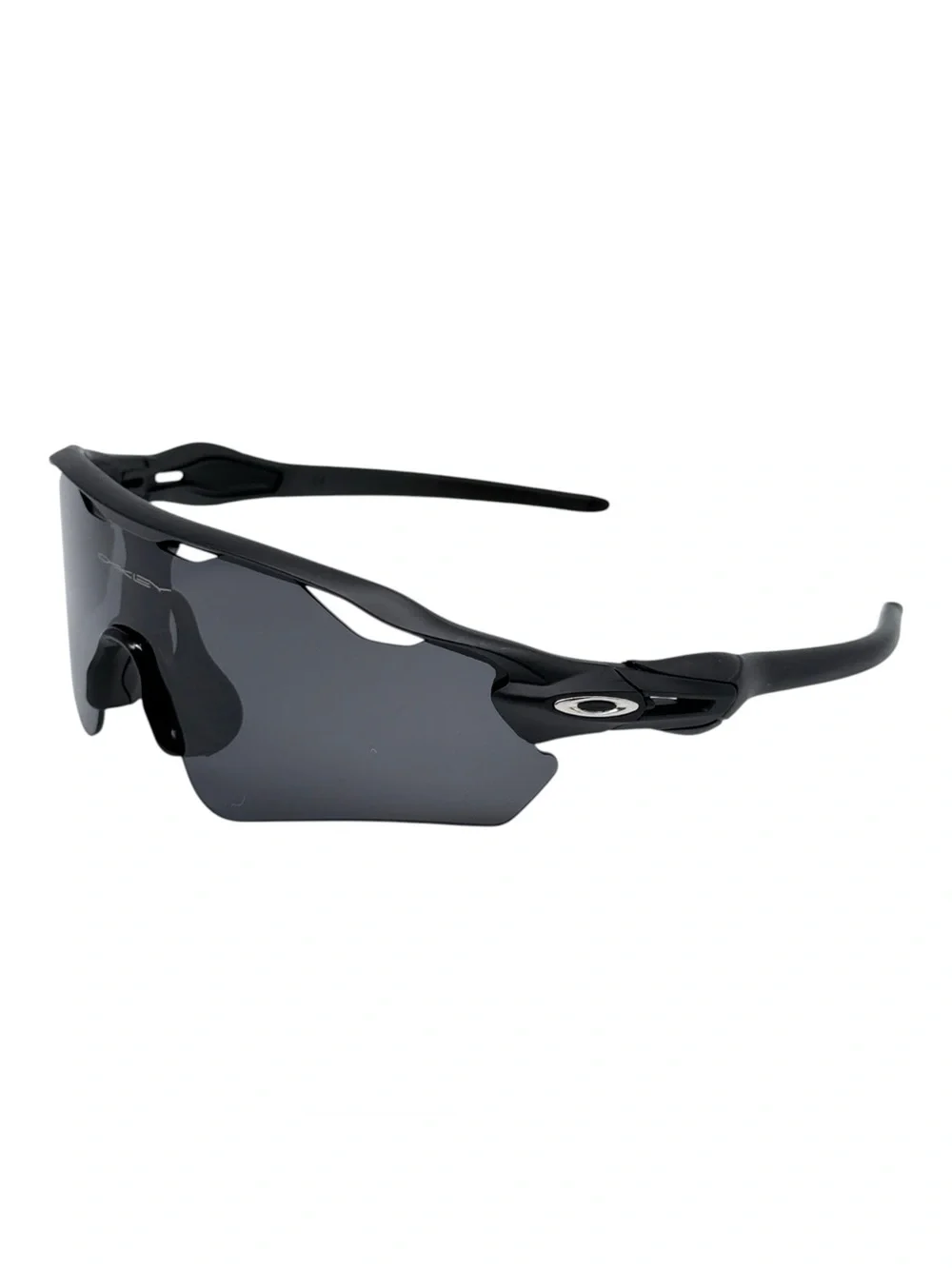 Oakley Matte Black Sports Sunglasses with Dark Gray Lenses